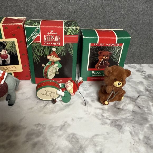 Vintage 1980's Hallmark Keepsake Christmas Ornament Lot of 13 Mouse Seal Elf Sno - Picture 8 of 12